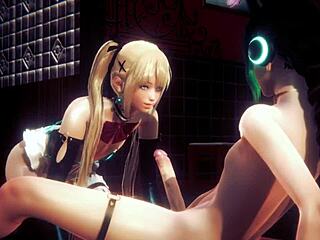 Yaoi Femboy Mizu Sucks and Rides Bareback in Anime Action