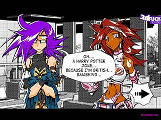 In this group threesome, the ladyboy with big ass and futanari gets creampied by monster cock