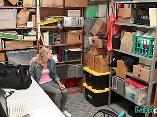 Slim blonde teen flaunts butterfly tattoo and gaping pussy for fun.