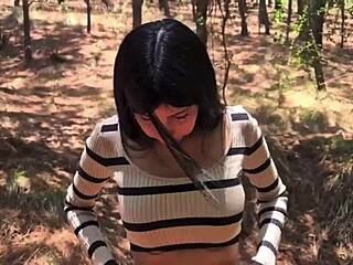 Karol Smith meets a fan in the forest for a casual encounter.