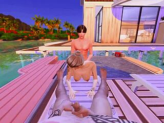 Stepson and Stepmom in Sims 4 Animation Scene