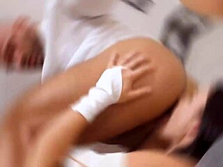 Hey, this bride-to-be is eating her fiance's butt in stockings right before the wedding!