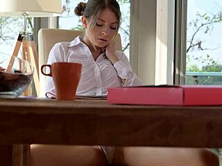 Rebecca Volpetti Inspects Plumber's Big Stiff Pipe Promo