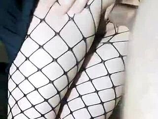 Slender Girlfriend in Skirt and Stockings Fucked Standing - CalientePwnz