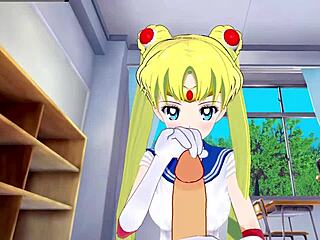 Koikatsu Sailor Moon Hentai: Pušenje, drkanje i svršavanje 😈
