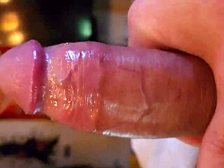 playing with my cock oiled and close up