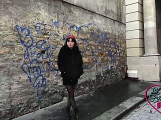 Skinny French Brunette Crystal In Lingerie At Brothel Gets Naughty With Young Europeans