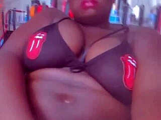 Want to see ebony mature masturbate in lingerie?