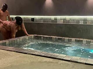 grabbing the brunette from behind, thrusting hard until she screams