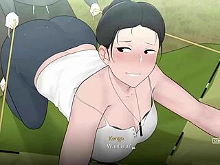 camping with my friend's big-tits mom in this extended game