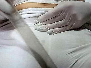 spanking punishment on pussy under white pants intriguing scene