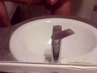 Young guy masturbates in gay session