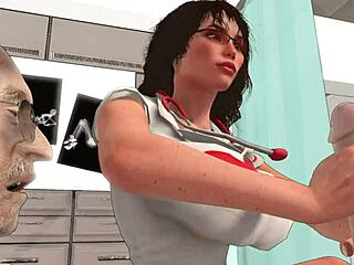 Big breast doctor takes on old men 😏