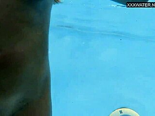 half russian spanish chick irina cage swims nude