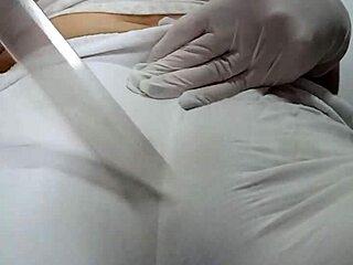 spanking punishment on pussy under white pants intriguing scene