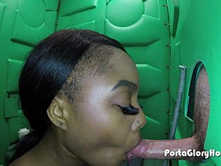 Black Girl Sucks Multiple White Cocks At Public Gloryhole Spot