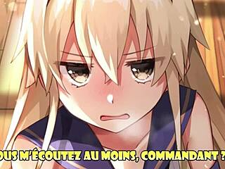 shimakaze plans to make you her sex slave in kancolle hentai with femdom anal play