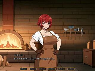 Tomboy creampaa kauniin morsiamen Hot Forge Hentai -pelissä jakso 6