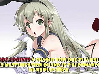 shimakaze plans to make you her sex slave in kancolle hentai with femdom anal play