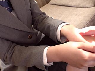 Japa JK com tetas G-cup fodida duro no uniforme!