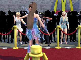 Dexter Spies Everyone Naked with X-Ray Glasses in Sims 4 Hentai