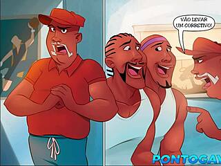 feeling amazed by huge cocks in gay cartoon basketball