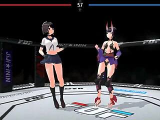 cute ladies are having sex in this fuck or fight ryona hentai game 2024