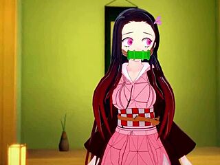 nezuko in kimono gets banged hard