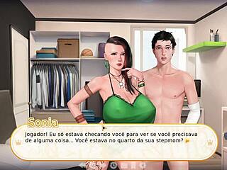 ¡Uhh, doblada por la hermanastra para creampie a perrito, ups!