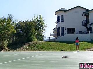 seth gamble and adriana chechik are blowing and fucking each other hard in this amateur scene