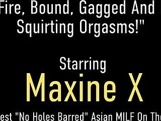 maxine teases joda fire's big tits in lesbian play