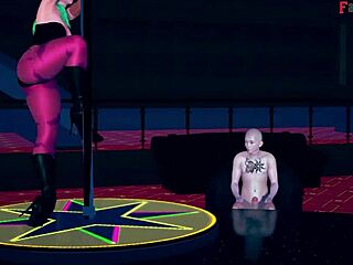 Morrigan's table dance in full Halloween special on sheer fantasyking3! 🎃