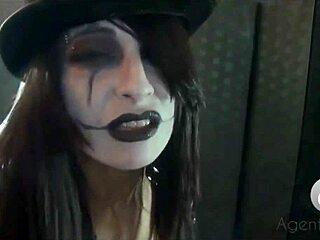 Goth Girl Shows Off Smoking Styles!