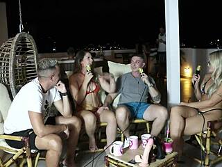 Elo Cardone And Victor Mustang Sheer Red Bisexual Swingers Glamour