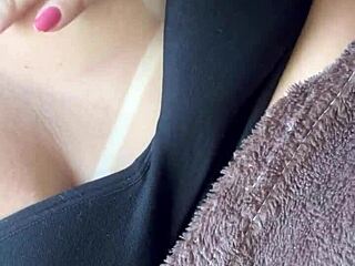 my lover loves sucking my big natural tits, i sent a teasing video