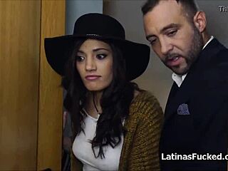 Braless Latina Bends Over for Free Rent Deal