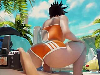 overwatch tracer's emotional compilation of blowjob, doggystyle, and riding in hentai r34.