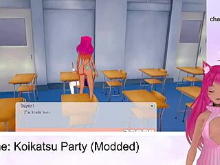 Vtuber lewdneko plays koikatsu party part 2