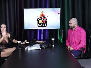 Paulo Avelar and TIV models in hot cast with Victoria Beatriz in sheer red lingerie, feeling the swingers' passion