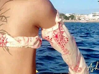 Escaped city on jet ski to fill pretty pussy with cum