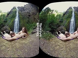 Yanks Vr Presents Brunette Lesbian Sierra Reaching Orgasm Through Outdoor Masturbation