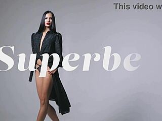 Model Victoria Mur Sensually Gropes Her Shaved Body