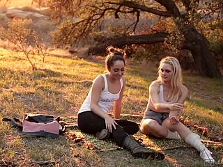 remy lacroix and alli rae dive into steamy lesbian play