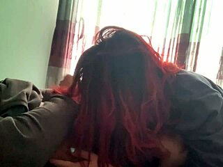 She doesn't realize I'm recording while she devours my cock