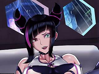 fighter with strong anal gets creampied in hentai anime