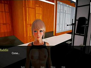 Teen with big tits gets intense missionary fucking in homemade anime game style