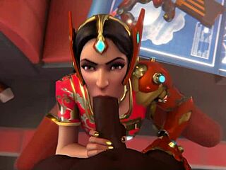 in the garden, symmetra redux explores her pervy side surrounded by nature