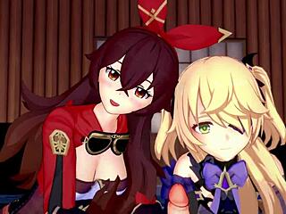 Genshin Impact Archer Girls in 3D Hentai, Interested?