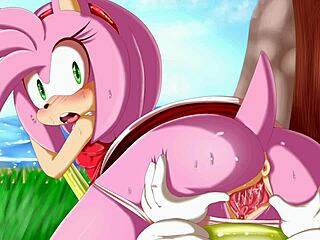 Sonic and Amy in hentai style