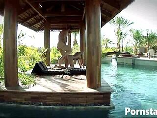 Yo, check out big-titted Kendall Brooks getting pounded hard outdoors with a messy facial finish!